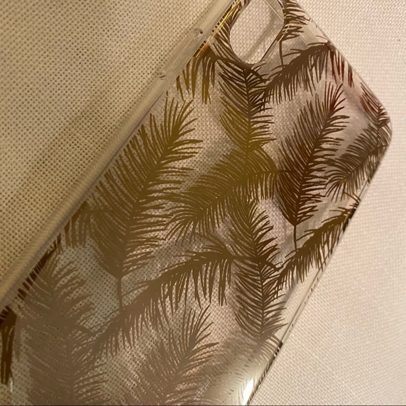 NWT Gold Leaf Print Clear Background iPhone X XS - Picture 4 of 8